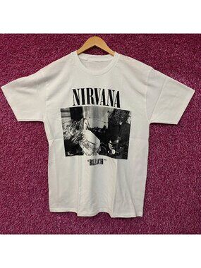 Nirvana Bleach Album Cover Art Grunge Band T-Shirt Large
